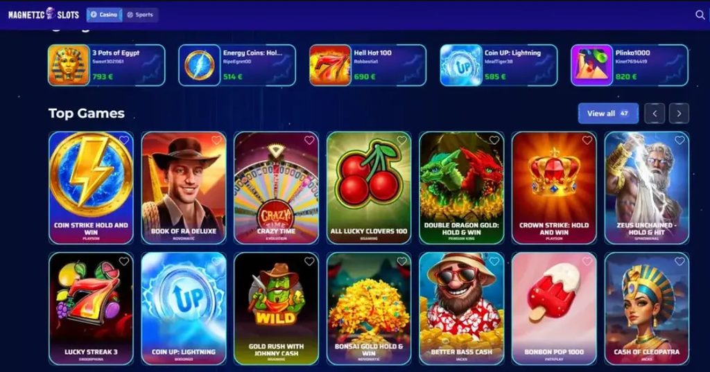 Magnetic slots